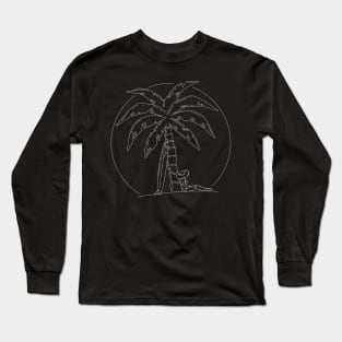 Chilling by a palm tree Long Sleeve T-Shirt